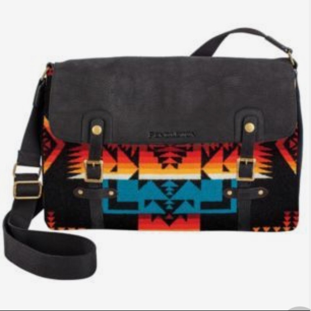 Pendleton Chief Joseph wool leather messenger bag